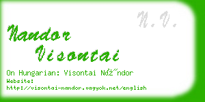 nandor visontai business card